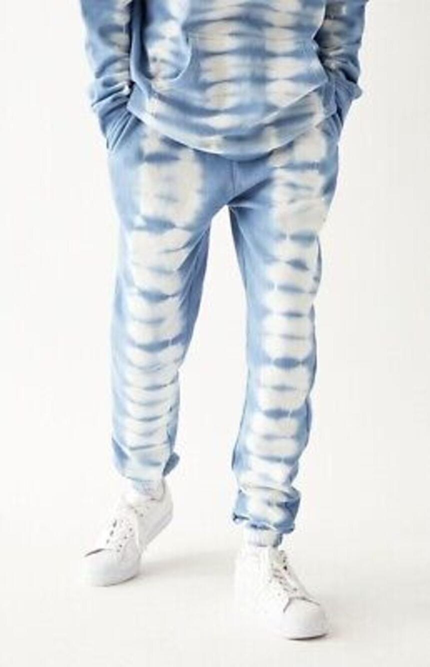 Pacsun men's blue tie dye joggers S